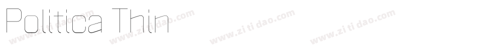 Politica Thin字体转换